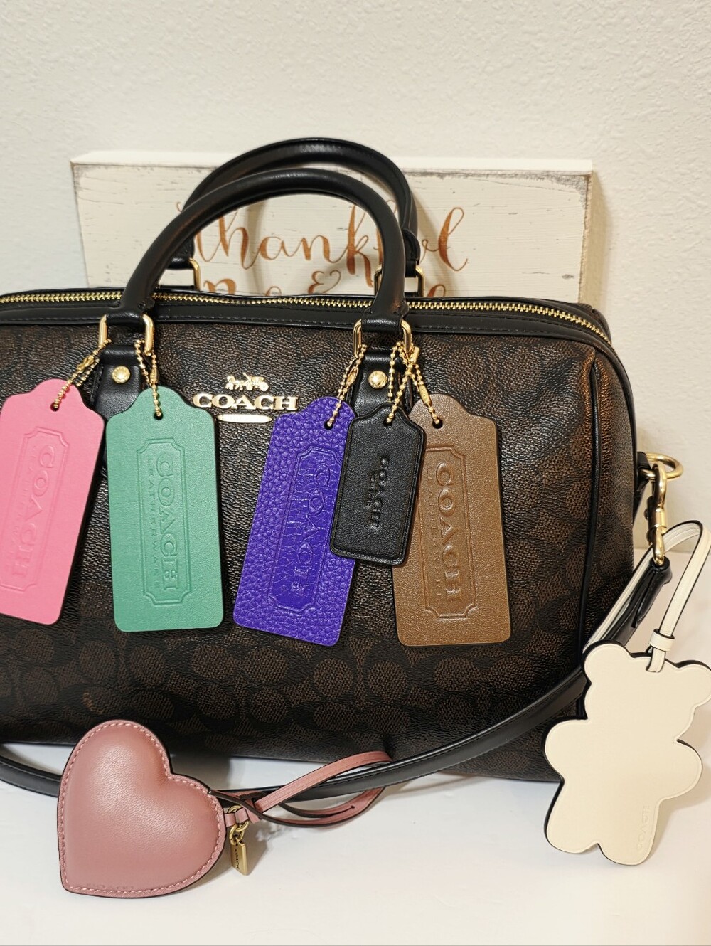 Coach Charms Each Sold Separately! XL Hangtag Bear STAR Key (Bag Not Included) - Picture 10 of 16
